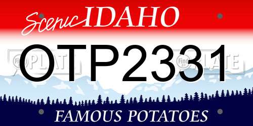 OTP2331 Idaho License Plate