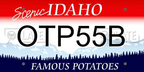 OTP55B Idaho License Plate