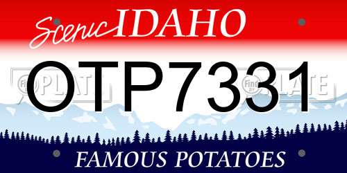 OTP7331 Idaho License Plate