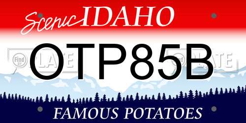 OTP85B Idaho License Plate