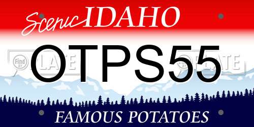 OTPS55 Idaho License Plate