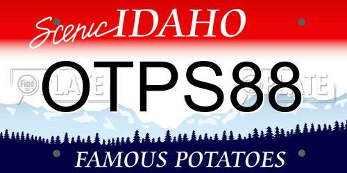 OTPS88 Idaho License Plate