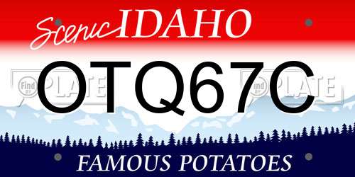 OTQ67C Idaho License Plate