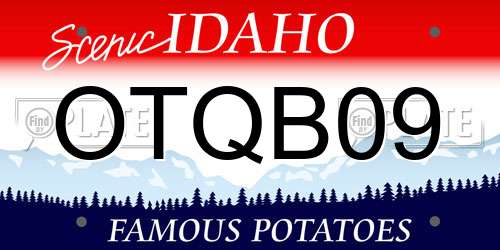 OTQB09 Idaho License Plate