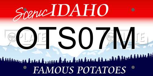 OTS07M Idaho License Plate
