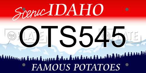 OTS545 Idaho License Plate