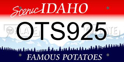 OTS925 Idaho License Plate