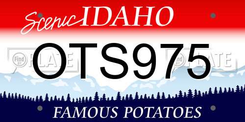 OTS975 Idaho License Plate