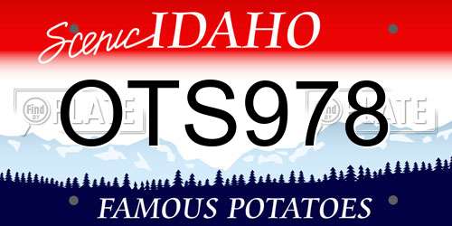 OTS978 Idaho License Plate