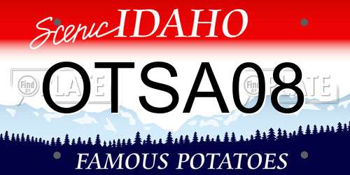 OTSA08 Idaho License Plate
