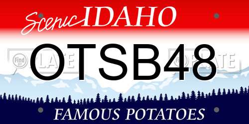 OTSB48 Idaho License Plate