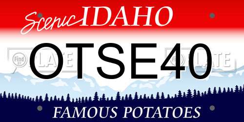 OTSE40 Idaho License Plate