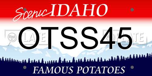 OTSS45 Idaho License Plate