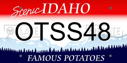 OTSS48 Idaho License Plate