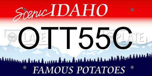 OTT55C Idaho License Plate