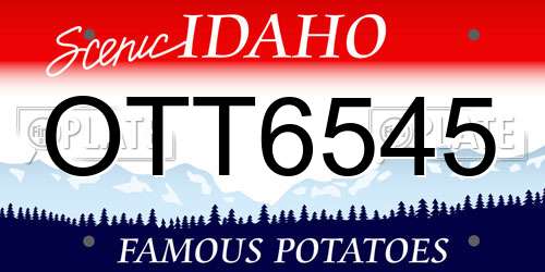 OTT6545 Idaho License Plate
