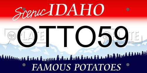 OTTO59 Idaho License Plate