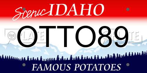 OTTO89 Idaho License Plate