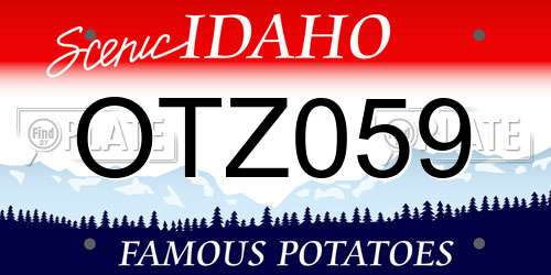 OTZ059 Idaho License Plate