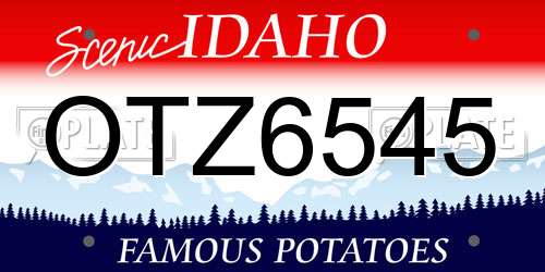 OTZ6545 Idaho License Plate