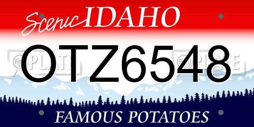 OTZ6548 Idaho License Plate