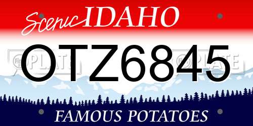 OTZ6845 Idaho License Plate