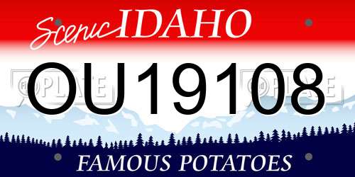 OU19108 Idaho License Plate