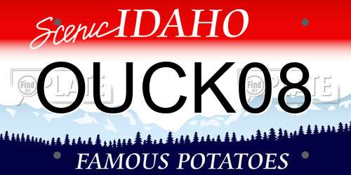 OUCK08 Idaho License Plate