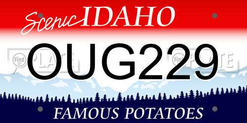 OUG229 Idaho License Plate