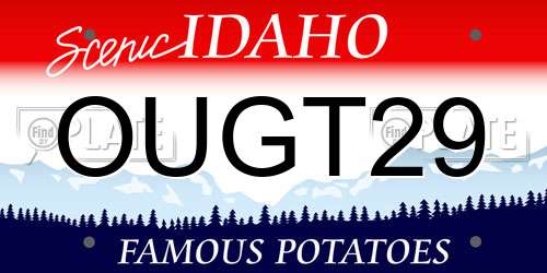 OUGT29 Idaho License Plate