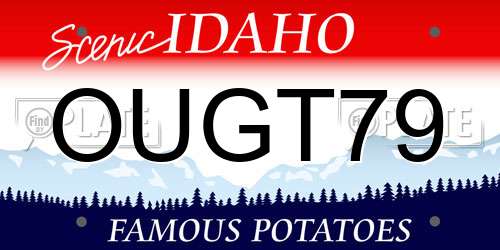 OUGT79 Idaho License Plate