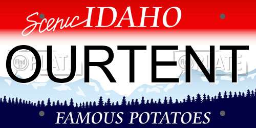 OURTENT Idaho License Plate