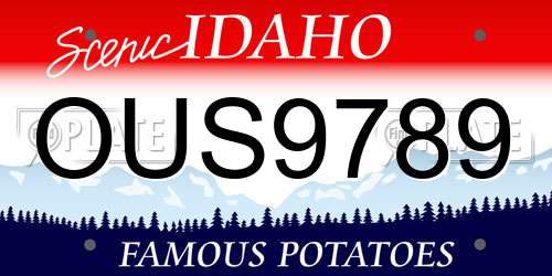 OUS9789 Idaho License Plate