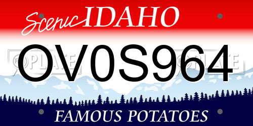 OV0S964 Idaho License Plate