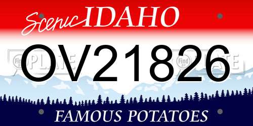 OV21826 Idaho License Plate