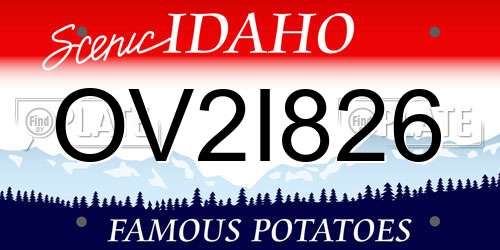 OV2I826 Idaho License Plate