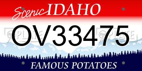 OV33475 Idaho License Plate