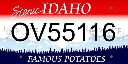 OV55116 Idaho License Plate