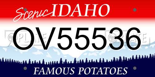 OV55536 Idaho License Plate