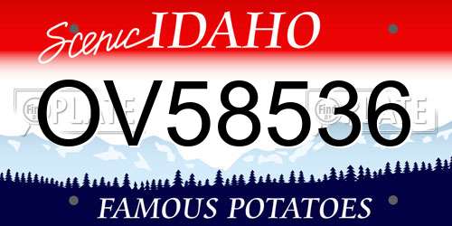 OV58536 Idaho License Plate