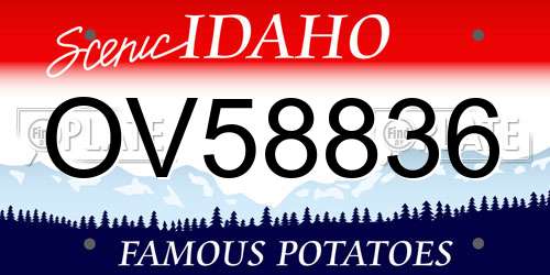 OV58836 Idaho License Plate