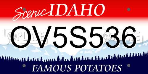OV5S536 Idaho License Plate