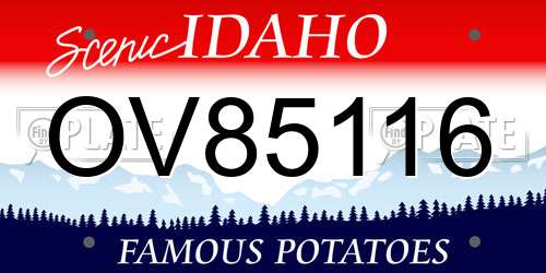 OV85116 Idaho License Plate