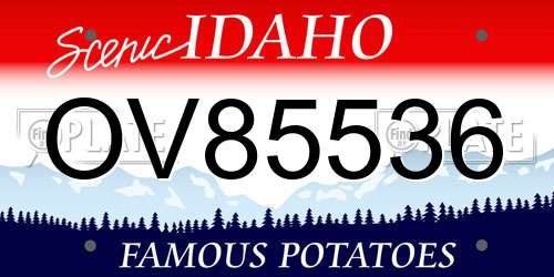 OV85536 Idaho License Plate