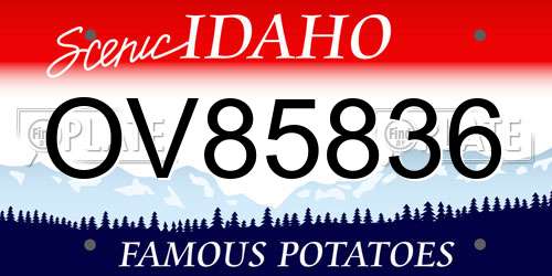 OV85836 Idaho License Plate