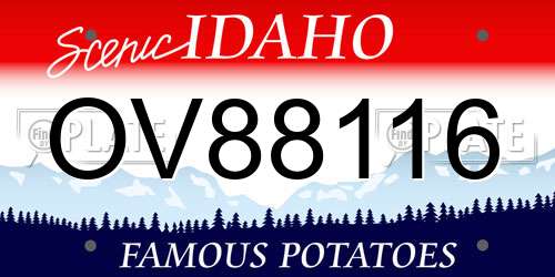 OV88116 Idaho License Plate