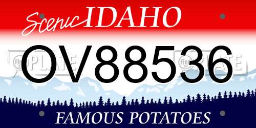 OV88536 Idaho License Plate