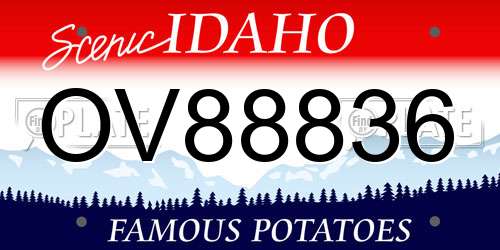 OV88836 Idaho License Plate