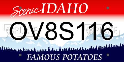 OV8S116 Idaho License Plate
