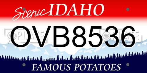 OVB8536 Idaho License Plate